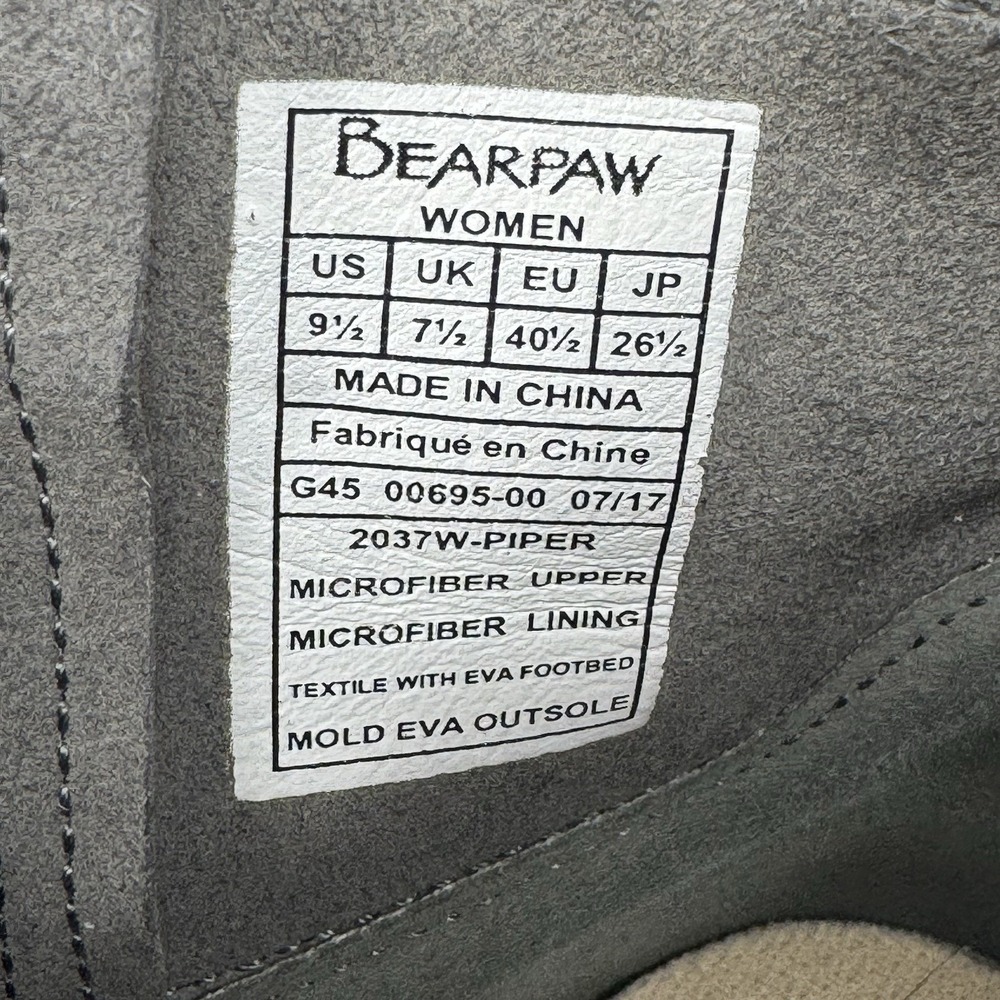 Bearpaw Piper Ankle Sneaker Boots Gray Size 9.5/40.5EU/7.5UK/25.5 Japan. EUC - Picture 8 of 8
